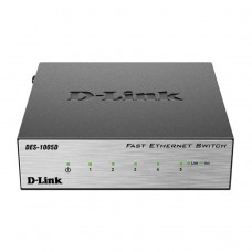 D-Link DES-1005D/O2B Неуправляемый коммутатор с 5 портами 10/100BASE-TX