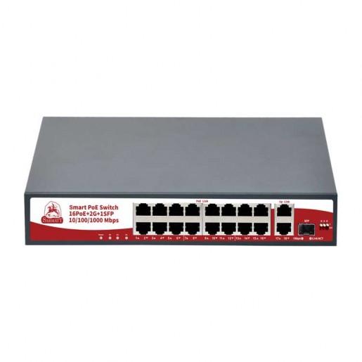 SarmatT SR-PS1621GBL 18 портовый неуправляемый РоЕ коммутатор SarmatT SR-PS1621GBL 18 портовый неуправляемый РоЕ коммутатор