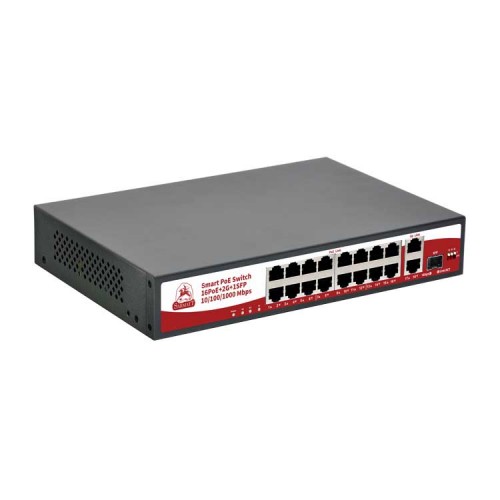 SarmatT SR-PS1621GBL 18 портовый неуправляемый РоЕ коммутатор SarmatT SR-PS1621GBL 18 портовый неуправляемый РоЕ коммутатор