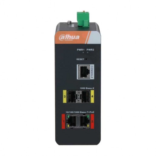 Dahua DH-IS4204-2GT-120 Коммутатор с PoE 4-портовый гигабитный управляемый, промышленное исполнение Dahua DH-IS4204-2GT-120 Коммутатор с PoE 4-портовый гигабитный управляемый, промышленное исполнение