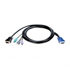 D-Link DL-KVM-401 Кабель KVM длиной 1,8 м с разъемами VGA, PS/2 и USB