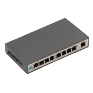 GIGALINK GL-SW-F001-08P Коммутатор  неупр, 8 PoE (802.3af) 100Мбит/с, 1 Uplink, 120Вт